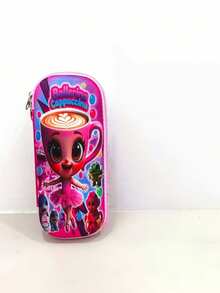 1个大容量意大利字符（Cicciopasquini、Belfagor、Cipollone）铅笔盒，宽敞的办公用品收纳盒，采用耐用的拉链设计，适用于钢笔、马克笔、笔记本等 - 意大利主题 - 彩色 - 查看 13