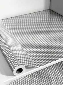 Heat-Resistant, Waterproof, Moisture-Proof Self-Adhesive Wall Paper, Suitable For Kitchen Cabinets, Foil, Covering Flaws - Silver Hexagonal Pattern - View 14