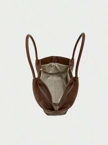 New Vintage Solid Color High-Quality PU Leather Magnetic Closure Women's Fashion Shoulder Bag, Crossbody Bag, Handbag, Elegant, Large Capacity, Durable, Lightweight, Multifunctional, Suitable Work, Travel, Business, Cosmetics Storage And Other Occasions. - Coffee 9 - View 7