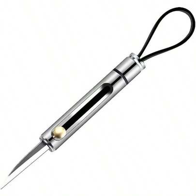 Cuchillo sigiloso multifuncin Cuchillo de autodefensa para mujer Llavero porttil plateado