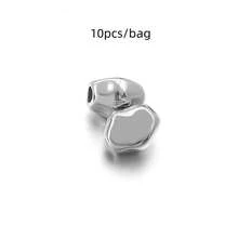 5/10pcs/Pack Stainless Steel Meteorite Irregular Spacer Beads, Non-Fading Titanium Steel Baroque Style Spacer Beads For Bracelets, Necklaces, Jewelry DIY - Meteorite Spacer Beads - View 24
