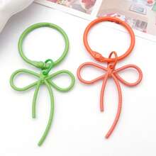 5/10个 42x37mm 彩色涂漆金属合金领结钥匙扣，DIY钥匙扣和耳环工艺材料 - 均碼 - 查看 5