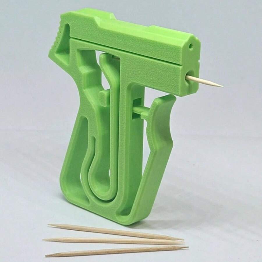 Instant Toothpick Launcher | 3D Printed Party Fun In Green, White, Yellow | Interactive Party Entertainment - Multicolor - View 1