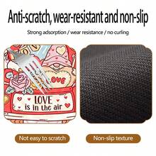 2pcs/4pcs/6pcs Heart-Shaped Silicone Placemats, Valentine's Day Style Pattern, Holiday Gift, Seasonal Decor, Suitable For Dining Table, Coffee Bar, Washable, Home Decor, Coasters, Drain Mats, Kitchen Table Mats, Indoor/Outdoor Party Decorations, Ideal Gift - Multicolor - View 10