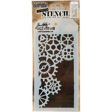 THS052 Gears Tim Holtz Plantilla a capas, 10,5 x 21,5 cm, color blanco,40843768 - Multicolor - Ver 2