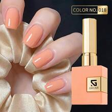 GMUME 16ml Korallrosa & Orange Rosa Nagellack Nr. 018 Sanfte Lachsfarbe, geeignet für Frühlings-/Sommerhochzeiten & Brautjungfern, benötigt Base & Top Coat, UV LED entfernbarer Nagellack - Pink - Übersicht 6