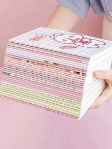 4pcs/Set Cute Cartoon A5 Spiral Notebook, 30 Sheets/Book, Student Learning Stationery, Random Pattern - 彩色 - 查看 13