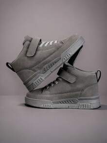 1双男童防滑滑板鞋，儿童时尚运动鞋，灰色，适合徒步旅行 - 灰色 - 查看 12