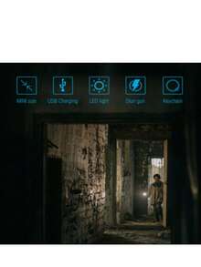 TW 1502 Mini Flash Drive USB con Linterna y Dispositivo de Defensa Personal – Estilo Compacto en Negro - Negro - Ver 4