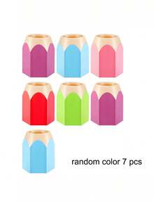 Lindo soporte para bolígrafos con forma de lápiz, organizador de escritorio multicolor creativo que también sirve como soporte para brochas de maquillaje, divertido y adecuado para decoración del aula y regalos del Día del Maestro. Diseño de jarrón de lápiz, organizador de artículos de papelería para el escritorio, almacenamiento de artículos de papelería multifuncional, adecuado para la decoración de la oficina y el hogar, artículo de papelería perfecto para volver a la escuela. - Multicolor - Ver 12