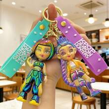 1 pieza Llavero nuevo enchapado, Llavero de grupo de chicas KPOP Witch Girl, Llavero de muñeca de dibujos animados, Pequeño regalo - Negro - Ver 3