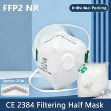 20 piezas Máscaras FFP2 Máscara facial protectora 3D Aprobada por la UE EN 149 CE Protección respiratoria Paquete individual Máscara filtrante desechable - Multicolor - Ver 2