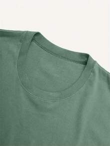 海滩风情，尽显美好，女士加大码印花休闲T恤，夏季款 - 杏色 - 查看 5