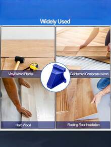 20片装专业蓝色双头塑料木地板安装垫，二合一复合地板衬垫，非电动塑料工具配件，适用于乙烯基、LVP、复合地板、工程木地板、竹地板和瓷砖地板的安装 - 彩色 - 查看 5