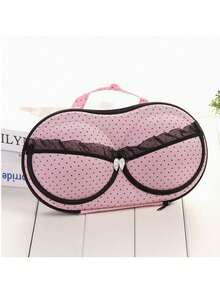 1个女士文胸收纳盒，防水拉链内衣旅行整理盒 - 彩色 - 查看 2