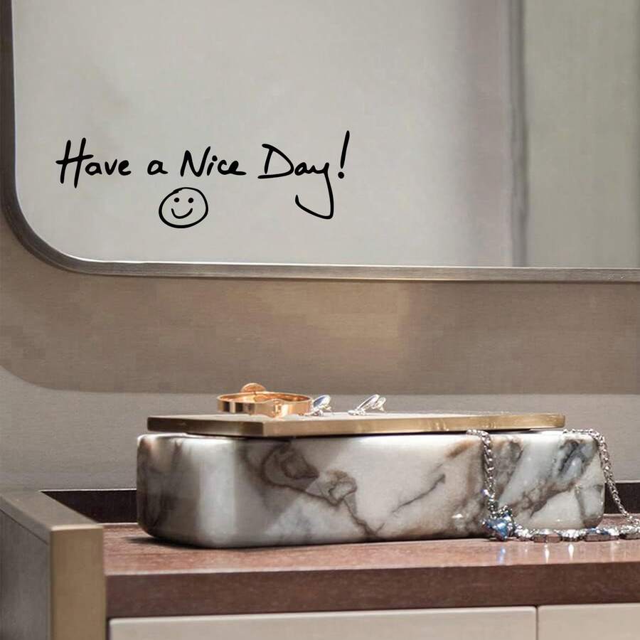 "Have A Nice Day!"Positive Affirmation Sticker Smiling Face Decal