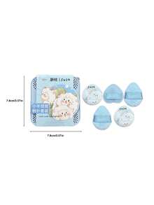 Sujn Little Lamb Meow Meow Thumb Powder Puff Set Soft And Skin-Friendly Concealer Brightening Flocked Cushion Powder Puff 5Pcs - Multicolor - View 4
