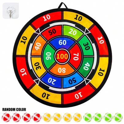 Diana de dos caras para niños con bolas y dardos adhesivos, divertidos juguetes para juegos de fiesta para deportes de interior/exterior,