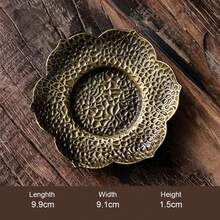 1pc Brass Cup Mat, Suitable For Gongfu Tea Ceremony, Tea Cup Holder, Heat-Resistant Metal Tea Set Accessory - Multicolor - View 39