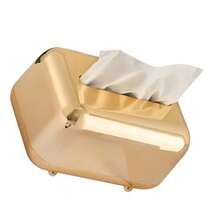zxxSOPORTE DE CAA DE PAÑUELOS MAGNÉTICO DORADO PARA ORGANIZADOR DE ESCRITO DE OFICINA DE SALA DE ESTARcaja de oficina - como en la foto - Ver 5