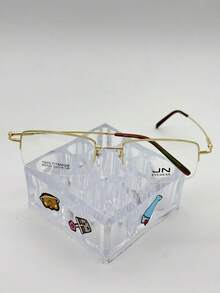 1 par de gafas con marco geométrico estrecho de TITANIUM 2504 - Dorado - Ver 5