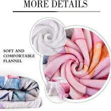 Mattel Kpop Witch Hunters Lumisoi Mira 组合个性化姓名/文字柔软法兰绒四季舒适毯，印有 Kpop 成员图案（红发、黑发、紫发），适合办公室午睡，法兰绒材质。 - 彩色 - 查看 8