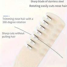 1/3pcs Set Gentle & Painless Nose Hair Trimmer Kit, Unisex - Portable Manual 360° Rotating Dual-Head Design, Skin-Friendly Facial Hair Removal Tool, Precise Trimming Function - Multicolor - View 6