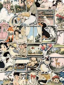 SCXXBSW 50pcs Cartoon World Graffiti Sticker Guitar Notebook Luggage DIY Waterproof Decals - one-size - View 12