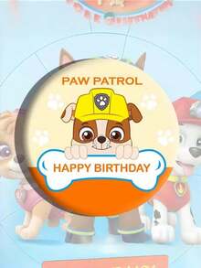 Paw Patrol 1枚/2枚汪汪队系列徽章，包含毛毛、阿奇、灰灰、路马、天天、珠珠、追踪犬、塔克、艾拉、雷克斯、野猫和自由等可爱角色图案。金属材质，款式随机。创意卡通图案徽章，日常穿搭的完美之选。 - 彩色 - 查看 9
