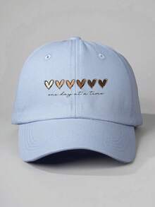 1pc Printed Heart & Gradient English Letter Baseball Cap, Adjustable Outdoor Sun Protection Casual Hat Suitable For Spring/Autumn Travel, Beach, Y2K Style For Youth - Baseball Cap - View 29