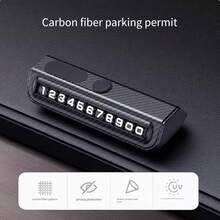 1pc Temporary Car Mobile Phone Number Plate, Interior Decor, Parking Number Plate, High-End Creative Number Protector - A - View 1
