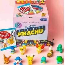 5/10/32pcs Pokemon, Pikachu, Pocket Monster Creative Erasers Blind Bags, 3D Cartoon Erasers Assemble, Back To School Gifts For Kids (Random Delivery, Each Bag Has Different Surprises, Only Part Shown) - Multicolor - View 2