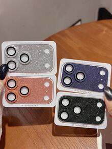 For IPhone 17 Pro Max/17 Pro, Glitter Luxury Camera Lens Film, Full Coverage One-Piece Metal Dust-Proof Anti-Fall High-Definition Exclusive Protective Film - Blue - View 7