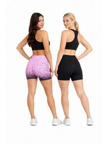 Kit 2 Shorts Degrade + Short Plain Women's - Baby Pink - View 4