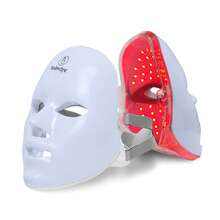 7-1 Colors Red Light Face Mask 1 PC Red Light Mask For Face Facial Mask Skincare At Home Cordless Portable Rechargeable EMS Massage Patches For Anti Aging And Skin Therapy - White - View 4