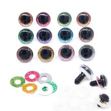 10 chiếc mắt nhựa 3D lấp lánh, kích thước 18-24mm, thích hợp cho búp bê đan len, đồ thủ công, búp bê, gấu bông DIY, kèm vòng đệm. - Nhiều màu - Xem 2