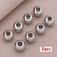 30pcs 18K Gold Filled Spacer Beads Round Smooth Spacer Mini Seamless Brass Beads For DIY Crafts Jewelry Making 2/2.5/3/4/5/6mm - Multicolor - View 26