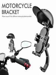 Motorcycle Sun Visor Phone Holder, Bicycle Navigation Anti-UV Anti-Frost Phone Mount, Electric Motorcycle Anti-Shake Phone Holder, Convenient Cycling Phone Clip, Motorcycle Phone Holder - A - View 14