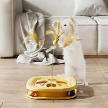 1个迷宫猫玩具，互动猫玩具，游戏板，益智宠物玩具，带铃铛，可自娱自乐，适合所有猫咪 - 彩色 - 查看 11