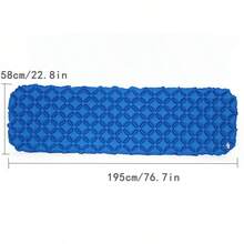 Ultralight Outdoor Inflatable Pad, Single Person Nap Tent, Camping Mat, Air Cushion - Royal Blue - View 4