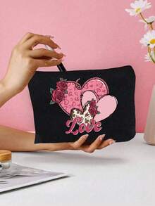 高尔夫印花化妆包 - 轻便无异味涤纶旅行洗漱包，卡通趣味多功能帆布包，充电器收纳包，旅行必备化妆包，化妆品、化妆和旅行必备轻便接待包，青少年完美礼物，生日和旅行配件，节日礼物 - 彩色 - 查看 6