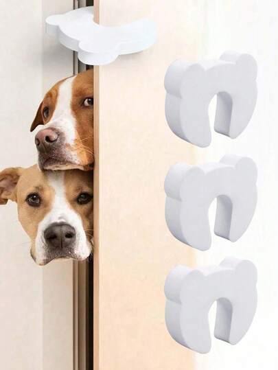 6片/4片/1片加厚门挡及手指保护垫（1.5厘米厚泡沫垫） - 重型软门挡，防止门猛烈关上，保护门和墙壁 - 无需工具，单手安装，即刻生效 - 耐用防刮设计，保持门外观，防止夹手