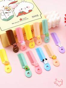 Bộ 11 chiếc dây buộc tóc nơ mini và lược mini họa tiết nhân vật hoạt hình màu kẹo ngọt cho bé gái, lược nhỏ cầm tay màu kẹo ngọt, đơn giản và dễ thương, thích hợp để cắt và chăm sóc tóc cho bé gái, phù hợp với tóc mỏng, lý tưởng để sử dụng hàng ngày, hoàn hảo làm quà tặng cho bé gái. Kidvery - Nhiều màu - Xem 10