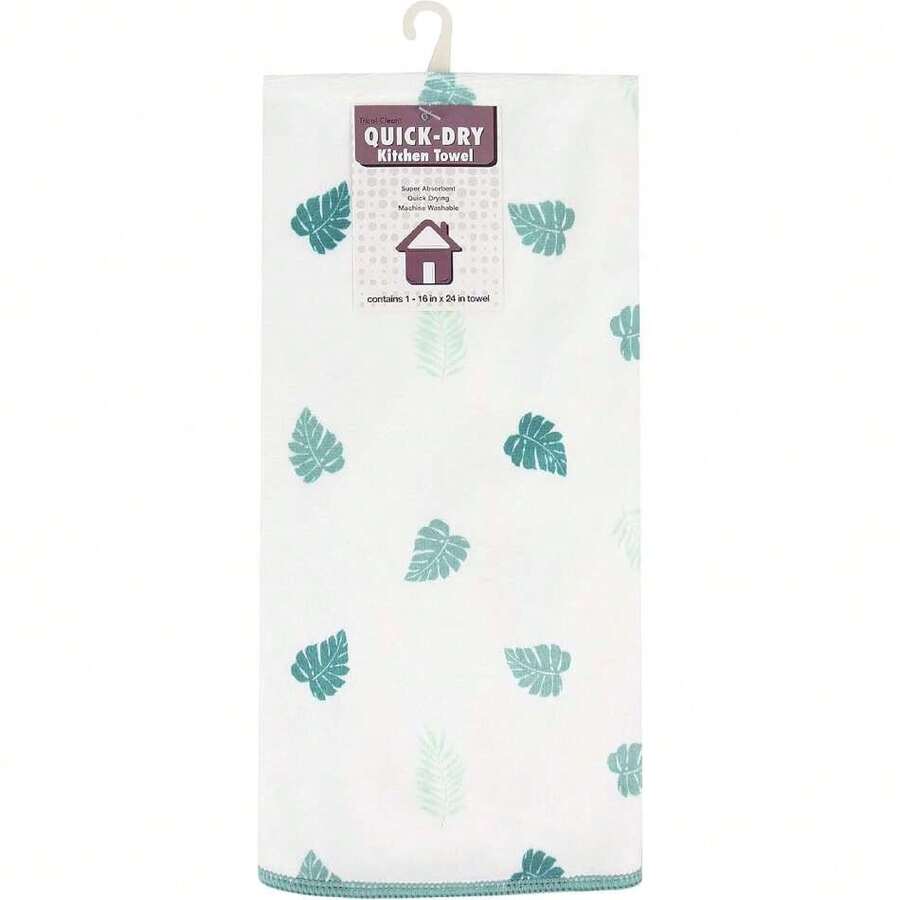 Juego de 6 Toallas de Microfibra con Estampado botánico (Juego de 6, Estampado botánico),40839642 - Multicolor - Ver 1