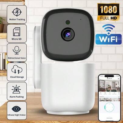 2026 New Indoor Pan-Tilt Surveillance Smart Camera, 1080p HD Camera With Night Vision, Motion Detection For Baby & Pet Monitor, Sd Card Storage, 2-Way Audio, 2.4Ghz WiFi