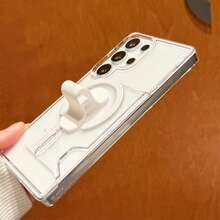 High Definition Transparent PC Card Holder Phone Case Compatible With IPhone 17 Pro Max/17 Pro/17/16/15/13/14..SX S25 Ultra/S25+/25/S24 Ultra/S24+/S24... - Pink - View 2