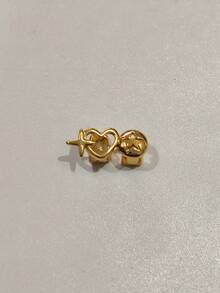 1 pieza Joyería de dientes con corazón hueco, estrella y cruz, versátil y de moda, adecuada para hombres y mujeres, ideal para festivales, fiestas, vacaciones, uso diario, exquisito para el Día de San Valentín, carnaval, boda, vuelta al colegio, joyería corporal, regalo de cumpleaños - Multicolor - Ver 8