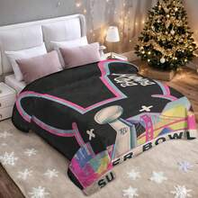 Coperta in pile con motivo cartoni animati Tu, morbida e confortevole, multifunzionale, ideale come plaid per casa, ufficio, divano, letto, regalo, accessorio essenziale e accogliente - Multicolore - Visualizzare 3