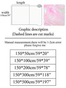 1pc Soft Matte Pink Organza Fabric, Holographic Iridescent Tulle, Bridal Gown DIY Sewing Material - Pink - View 2