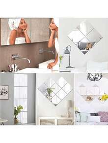 Self-Adhesive Acrylic Flexible Mirror Sticker - Shatterproof, Explosion-Proof, High Definition - Multicolor - View 5